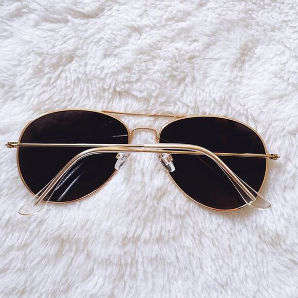 Francine Gold W/ Mirrored Lenses Aviator Sunglasses - Picture 14 of 14